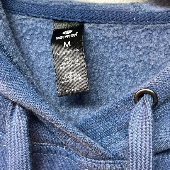 90 degree women's sz. M Soft blue
slightly sun faded hoodie. - Picture 3 of 4